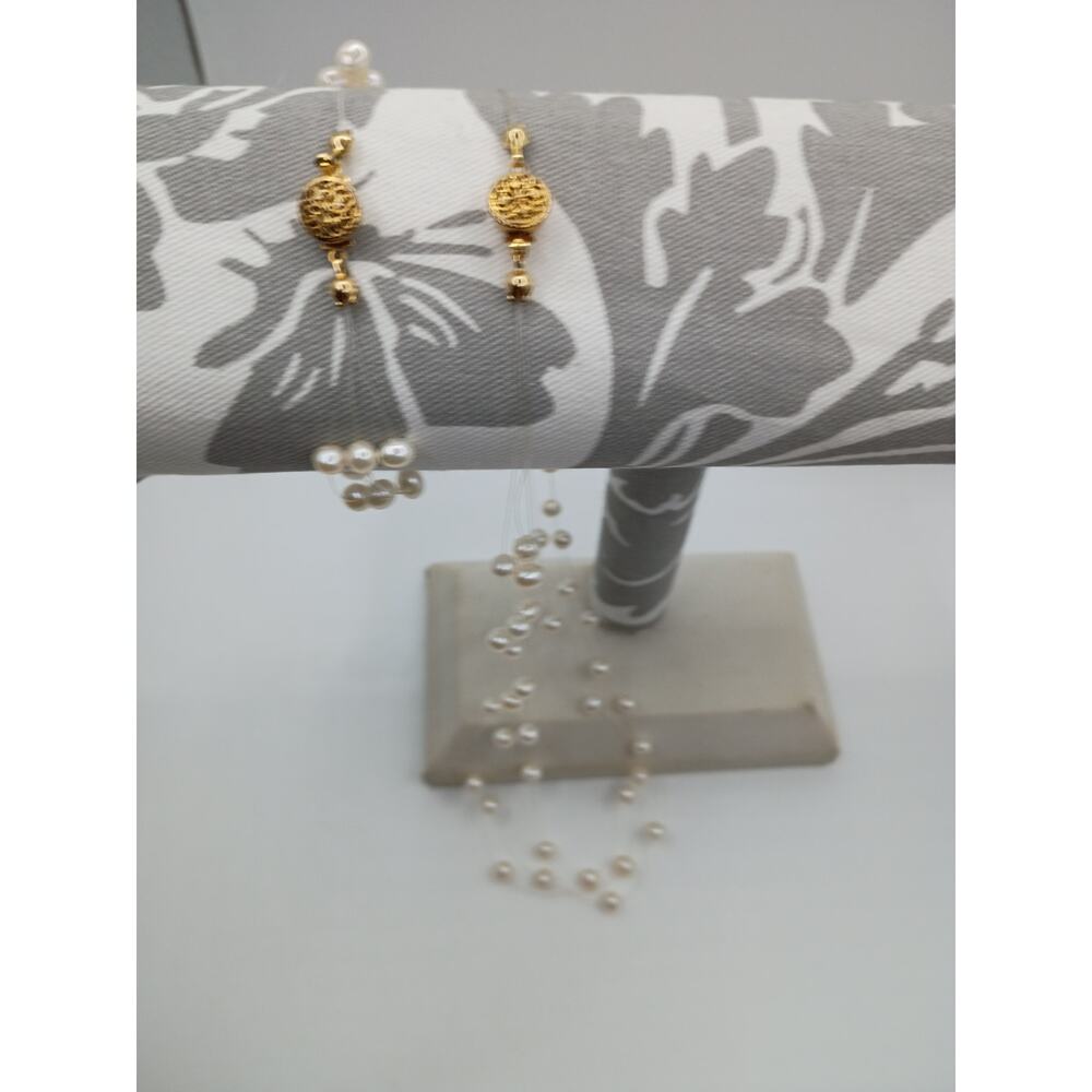 Genuine Pearl Necklace & Bracelet - Picture 3 of 8
